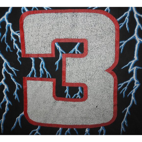 Vintage Rare NASCAR Dale Earnhardt #3 Lightning AOP Size XL Thrashed - Picture 2 of 13
